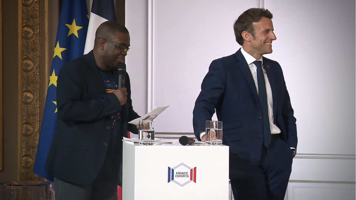 Déésiré Kussawo et Emmanuel Macron